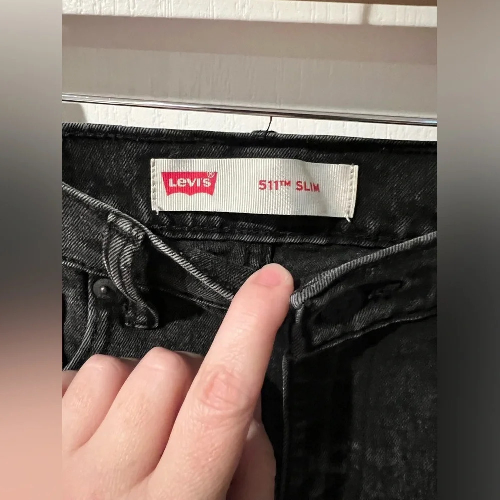 Levis 511 Slim black jeans size 14 reg 27W 27 L - Picture 2 of 6